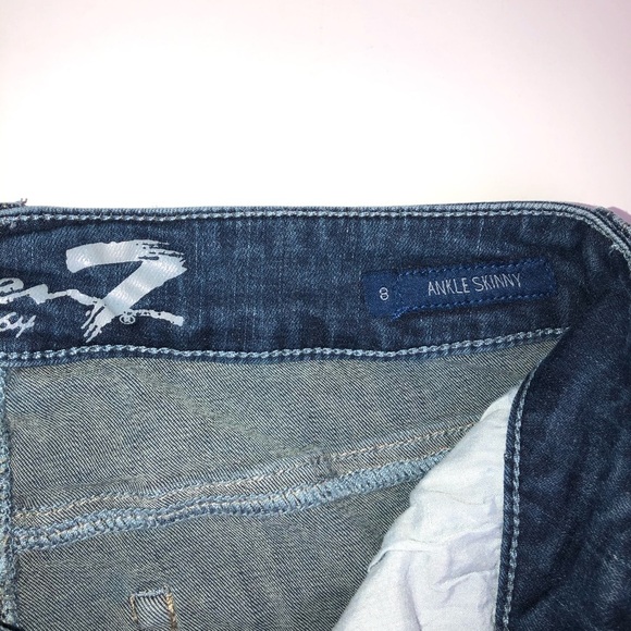 Seven7 Distressed Jewel Ankle Skinny Jeans 8 - Picture 8 of 16
